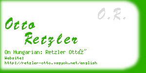 otto retzler business card